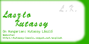 laszlo kutassy business card