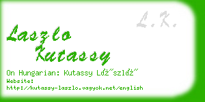 laszlo kutassy business card